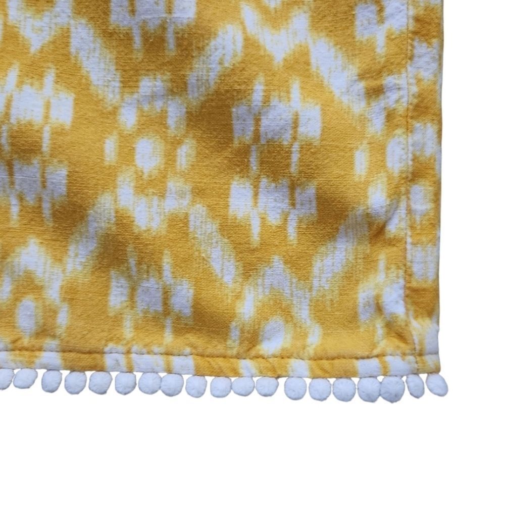 Old Navy Girls Pom-Pom Trim Yellow Cross-Back Strap Romper Sleeveless Size M (8) - Picture 6 of 11